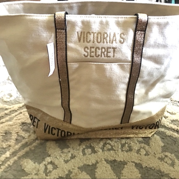 Victoria's Secret Handbags - Large VICTORIA’S SECRET Canvas Logo Weekend Bag